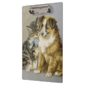 Vintage cat and dog intimate friendship klembord (Links)