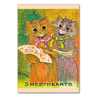 Vintage Cat Art Picture |Cute Cat Design Kaart