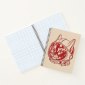 Vintage cat astronaut     notitieboek (Binnen)