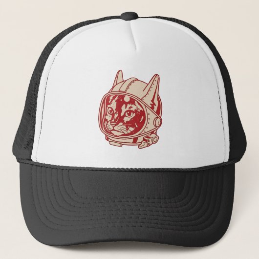 Vintage cat astronaut     trucker pet (Voorkant)