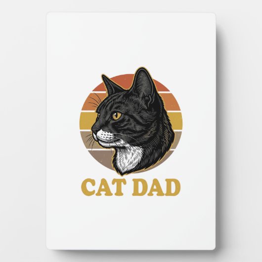 Vintage Cat Dad Retro Cat Lover Shirt Design_1 Fotoplaat (voorkant)