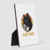 Vintage Cat Dad Retro Cat Lover Shirt Design_1 Fotoplaat (Zijkant)