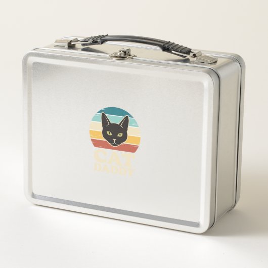 Vintage Cat Daddy Zwarte Kat Retro Zonsondergang S (Voorkant)