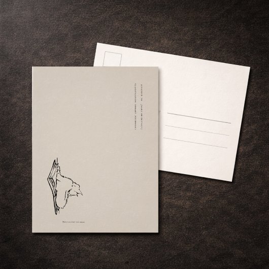 Vintage Cat Illustration/ Dark Academia Briefkaart