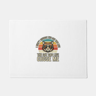 Vintage Cat Papa Leven Kies Mij T-Shirt Ontwerp_1 Deurmat