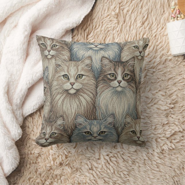 Vintage Cat Tapestry Pillow Kussen (Deken)