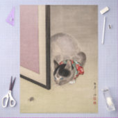 Vintage Cat Watching a Spider Decoupage  Tissuepapier (Craft)