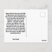 Vintage Cat With Heart Box Valentines Day Briefkaart (Achterkant)