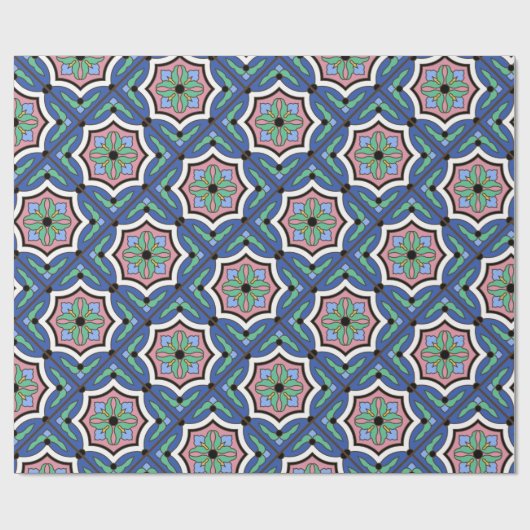 Vintage Catalina Island Tile Cadeaupapier (Vlak)