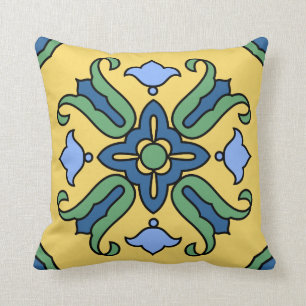 Vintage Catalina Island Tile Design Kussen