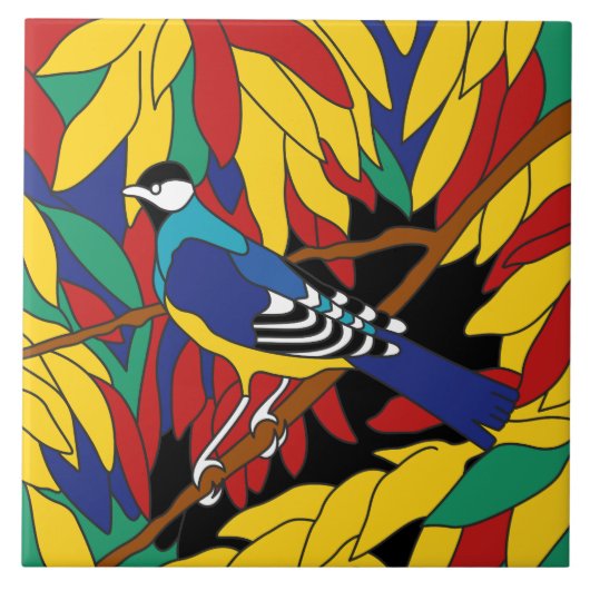 Vintage Catalina Island Tile Design Tegeltje (Voorkant)