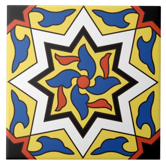 Vintage Catalina Island Tile Design Tegeltje (Voorkant)