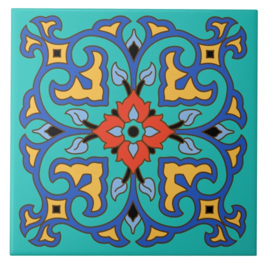 Vintage Catalina Island Tile Tegeltje (Voorkant)