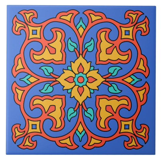 Vintage Catalina Island Tile Tegeltje (Voorkant)