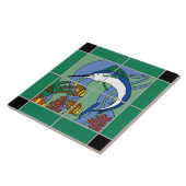 Vintage Catalina Marlin Tile Tegeltje (Zijkant)