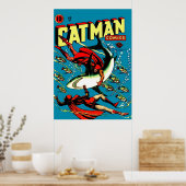 Vintage Catman Comic Book Hoesje nr. 32 Poster (Keuken)