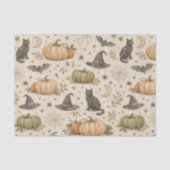 Vintage Cats Pumpkins Halloween Tissuepapier (Voorkant)