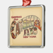 Vintage Catskill Mtns Metalen Ornament (Links)