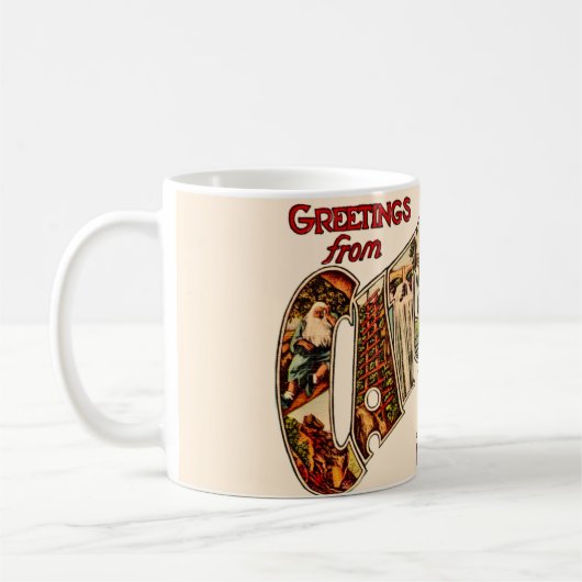 Vintage Catskill Mtns Mug Koffiemok (Links)