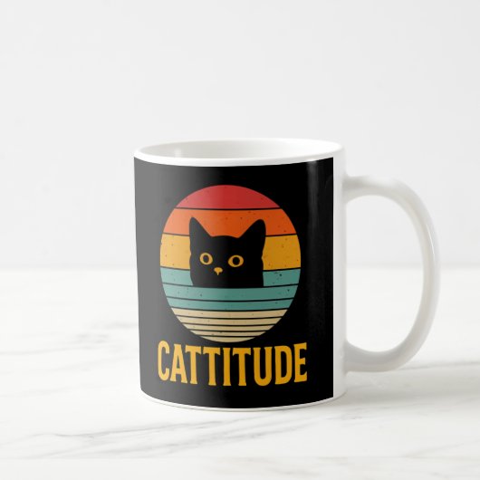 Vintage Cattitude Kat Koffiemok (Rechts)