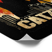 Vintage Catzilla - Grappige Kitten En Kat Pullover Poster (Hoek)