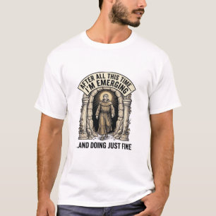 Vintage Cave Humor Gravering Grafische Shirt Ontwe