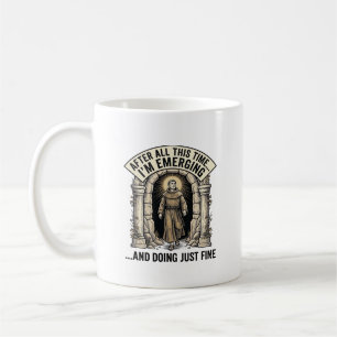 Vintage Cave Humor Gravering Grafische Shirt Ontwe Koffiemok