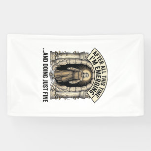 Vintage Cave Humor Gravering Grafische Shirt Ontwe Spandoek