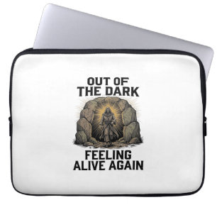 Vintage Cave Revival Gravure Shirt Ontwerp_1 Laptop Sleeve