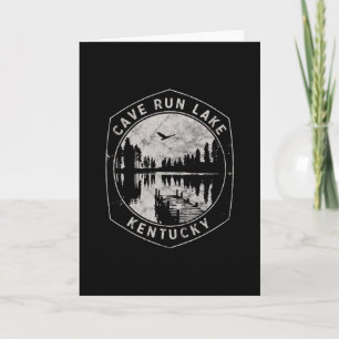 Vintage Cave Run Lake Kentucky Buitenactiviteiten Kaart