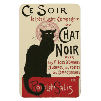Vintage Ce Soir Le Chat Noir Poster Magneet