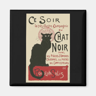 Vintage Ce Soir Le Chat Noir Poster Magneet