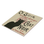 Vintage Ce Soir Le Chat Noir Poster Tegeltje (Zijkant)