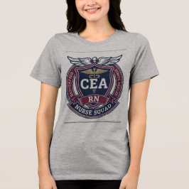 Vintage CEA RN Verpleegsters Team Embleem Badge ts Tri-Blend Shirt