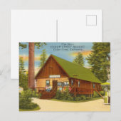 Vintage Cedar Crest, Californië Briefkaart (Voorkant / Achterkant)