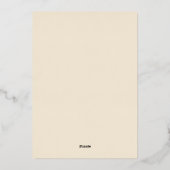 Vintage Celestial Art Nouveau Wedding Folie Uitnodiging (Achterkant)