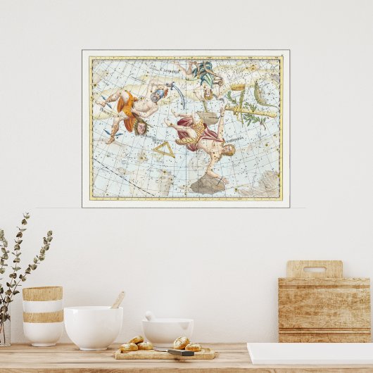 Vintage Celestial Atlas Constellations Poster (Keuken)