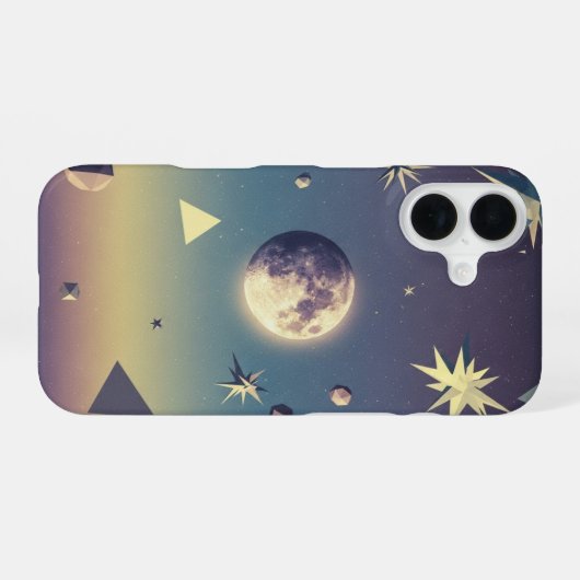 Vintage Celestial Body iPhone 16 Hoesje (Achterkant horizontaal)