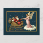 Vintage Celestial Christmas Journey Feestdagenkaart (Voorkant)