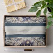 Vintage Celestial Half Sun & Moon Blauw Geel Tissuepapier (Geschenk)