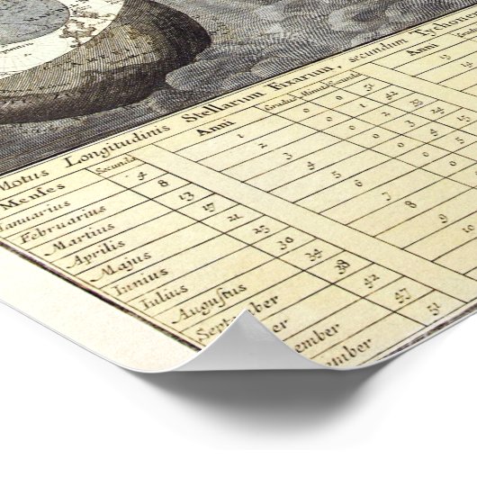 Vintage Celestial Map Poster (Hoek)