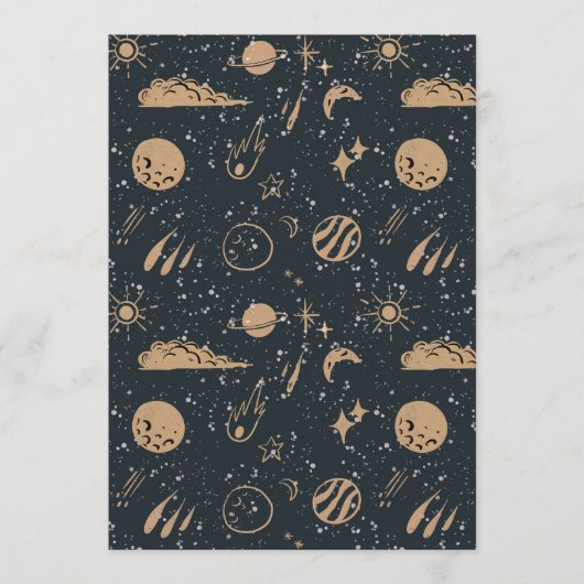 Vintage Celestial Space Pattern Kaart (Voorkant)