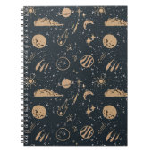 Vintage Celestial Space Pattern Notitieboek (Voorkant)