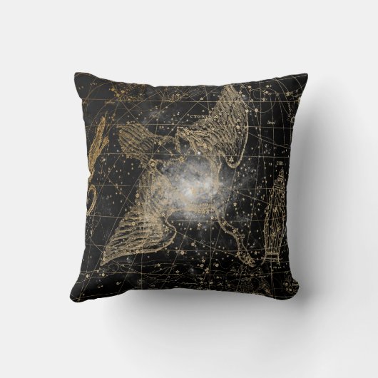 Vintage Celestial Star Map Background Kussen (Achterkant)