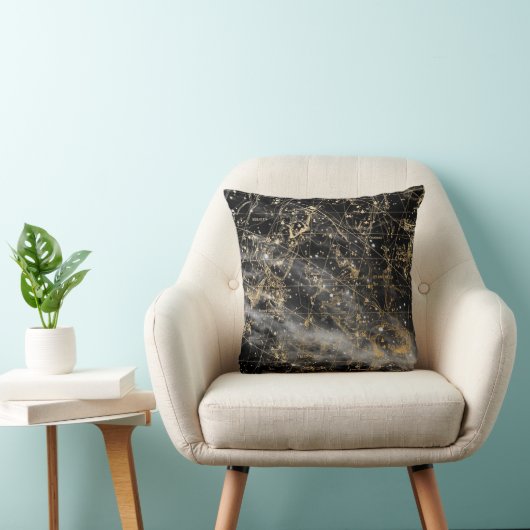 Vintage Celestial Star Map Background Kussen (Stoel)