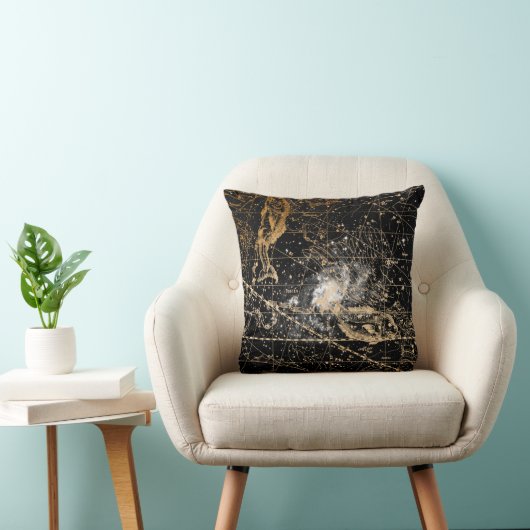 Vintage Celestial Star Map Background Kussen (Stoel)