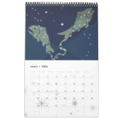 Vintage Celestial, Tekenen van Zodiac Constellatio Kalender (Mar 2026)