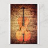 Vintage Cello Briefkaart (Voorkant)