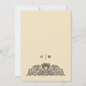 Vintage Celtic Knot Dragon Crest Wedding Kaart (Achterkant)