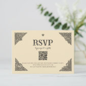 Vintage Celtic Knot RSVP Card Kaartje (Staand voorkant)